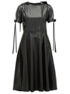 Matchesfashion.com Sara Lanzi - Bow Embellished Pvc Dress - Womens - Black