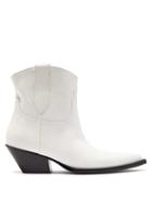 Matchesfashion.com Maison Margiela - Leather Ankle Boots - Womens - White