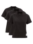 Ladies Rtw Jil Sander - Pack Of Three Cotton T-shirts - Womens - Black