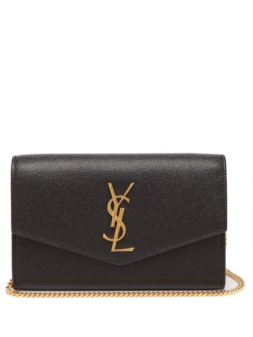 Matchesfashion.com Saint Laurent - Uptown Grained-leather Shoulder Bag - Womens - Black