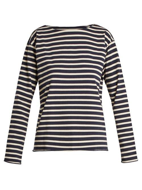 Matchesfashion.com M.i.h Jeans - Simple Striped Cotton Jersey Top - Womens - Blue White