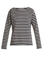 Matchesfashion.com M.i.h Jeans - Simple Striped Cotton Jersey Top - Womens - Blue White
