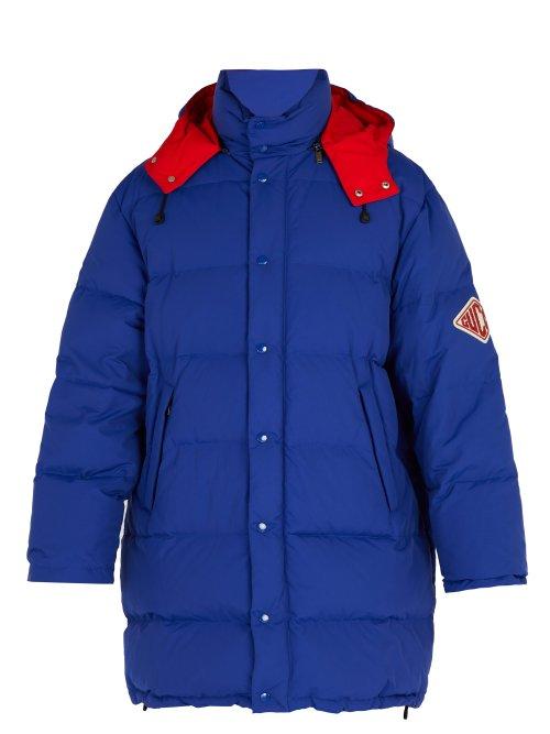 Matchesfashion.com Gucci - Game Patch Nylon Hooded Jacket - Mens - Blue