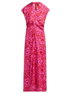 Matchesfashion.com Colville - Floral Print Crepe Dress - Womens - Pink Multi