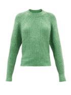 Isabel Marant - Rosy Cropped Cotton-blend Sweater - Womens - Green