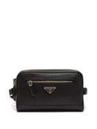 Matchesfashion.com Prada - Saffiano Leather Belt Bag - Mens - Black