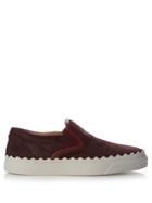 Chloé Ivy Low-top Calf-hair Slip-on Trainers