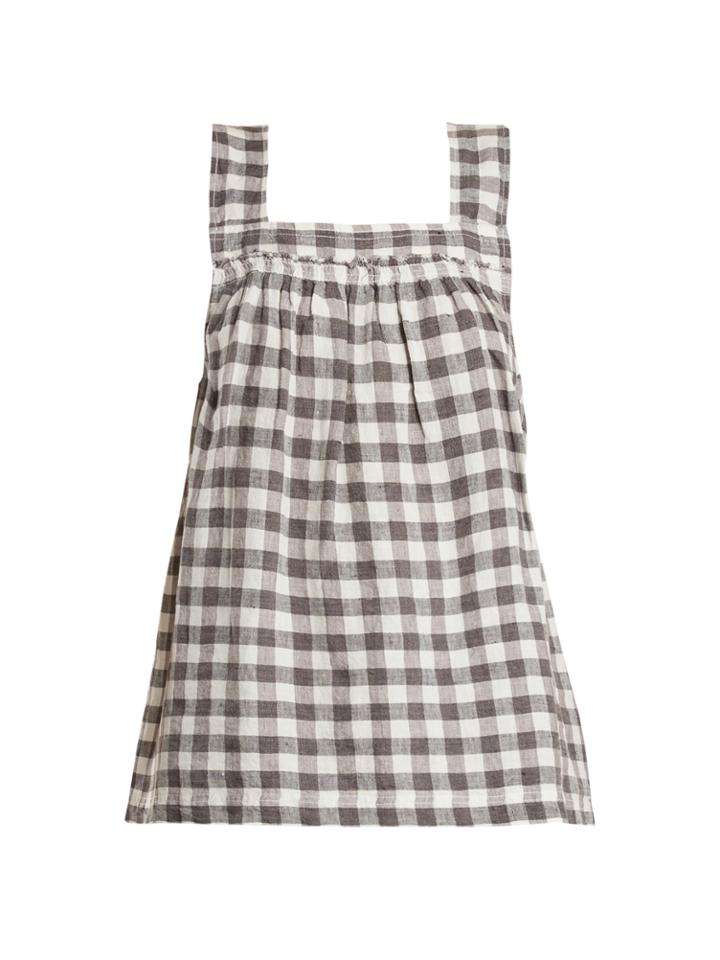 Lee Mathews Edith Gingham Linen Top