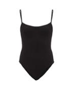 Hunza G - Pamela Square-neck Crinkle-jersey Swimsuit - Womens - Black