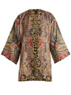 Etro Paisley-print Reversible Silk-twill Kimono