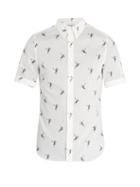 Matchesfashion.com Alexander Mcqueen - Dancing Skeleton Print Cotton Shirt - Mens - Ivory Multi