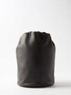 The Row - Sporty Grained-leather Backpack - Womens - Black
