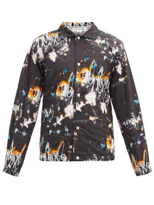 Matchesfashion.com Comme Des Garons Shirt - Futura-print Cotton-canvas Jacket - Mens - Black Multi