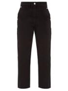Ladies Rtw Lemaire - High-rise Wide-leg Jeans - Womens - Black