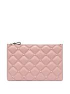 Matchesfashion.com Valentino - Candystud Quilted Leather Pouch - Womens - Light Pink