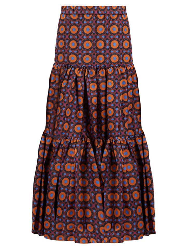 La Doublej Editions The Maiolica-print Big Skirt