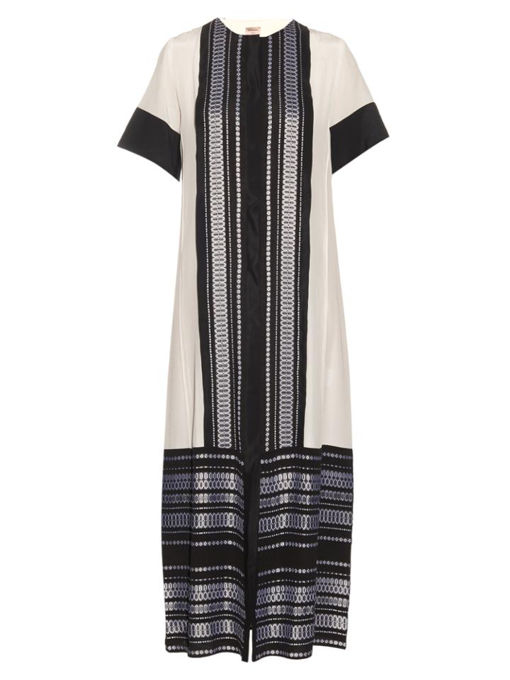 Zeus + Dione Karpathos Button-through Silk-jacquard Dress