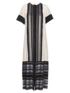 Zeus + Dione Karpathos Button-through Silk-jacquard Dress