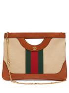 Matchesfashion.com Gucci - Web Stripe Canvas And Leather Tote Bag - Womens - Beige Multi