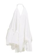 Matchesfashion.com Jacquemus - Rosa Halterneck Asymmetric Poplin Mini Dress - Womens - White