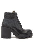 Gucci - Trip Gg-monogram Quilted-leather Ankle Boots - Womens - Black