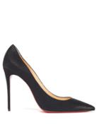 Matchesfashion.com Christian Louboutin - Kate 100 Metallic Canvas Pumps - Womens - Black