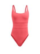 Matchesfashion.com Eres - Les Essentials Duni Asia Ribbed Swimsuit - Womens - Pink