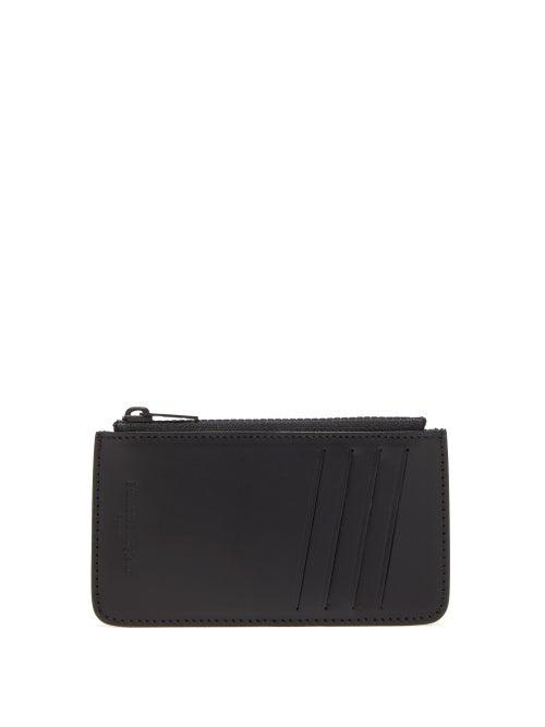 Matchesfashion.com Maison Margiela - Four-stitches Leather Cardholder - Mens - Black