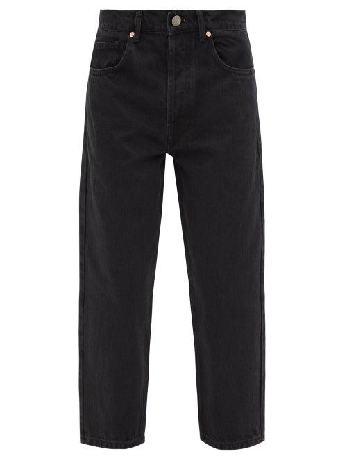 Raey - Carrot Cropped Organic-cotton Jean - Womens - Black