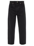 Raey - Carrot Cropped Organic-cotton Jean - Womens - Black