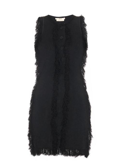 Edun Fringed-edge Mini Dress