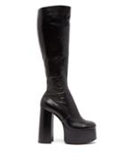 Matchesfashion.com Saint Laurent - Billy Leather Knee High Boots - Womens - Black