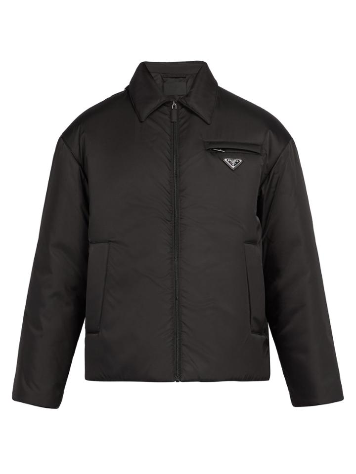 Prada Logo-plaque Padded Nylon Jacket
