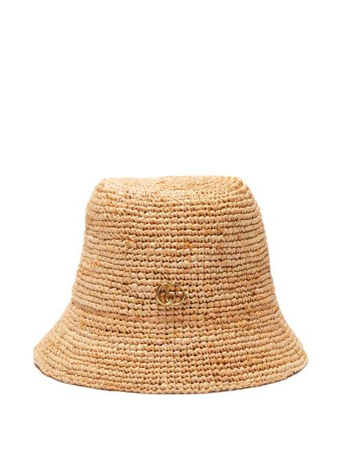 Matchesfashion.com Gucci - Straw Bucket Hat - Womens - Beige