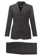 Maison Margiela - Topstitched Single-breasted Wool Suit - Mens - Grey