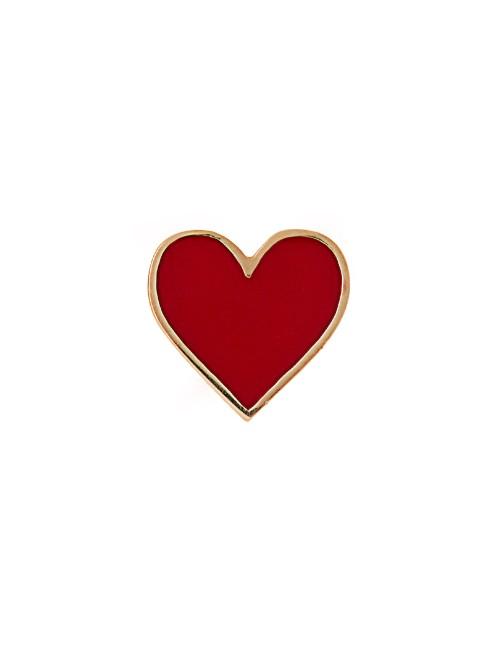 Alison Lou Enamel & Yellow-gold Heart Earring
