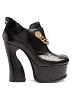 Maison Margiela Curved-heel Leather Platform Pumps