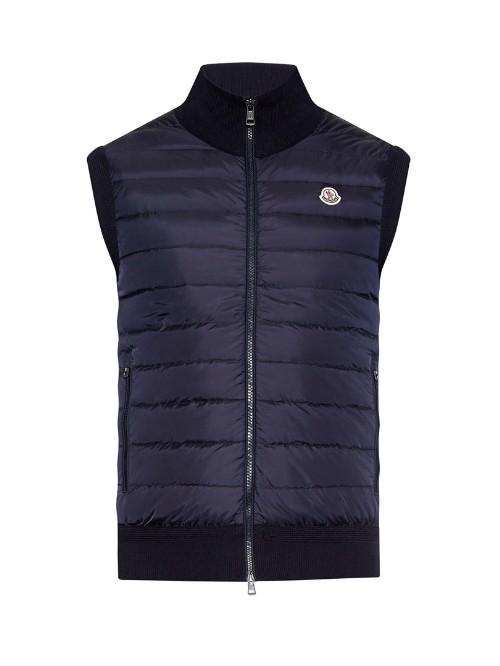 Moncler Maglione Down-front Knit Gilet
