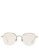 Matchesfashion.com Cartier Eyewear - Half Rim Metal Glasses - Womens - Gold