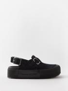Alexander Mcqueen - Mount Slick Buckled Suede Sandals - Mens - Black Silver