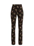 Msgm High-rise Floral-print Crepe Trousers