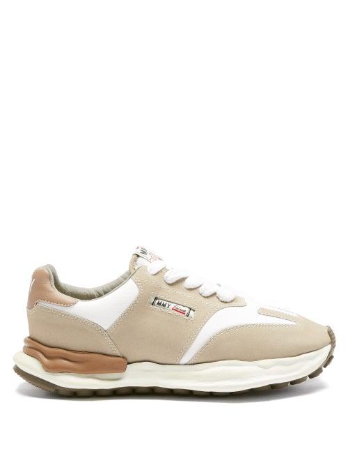 Matchesfashion.com Mihara Yasuhiro - Original Sole Suede And Mesh Trainers - Mens - White