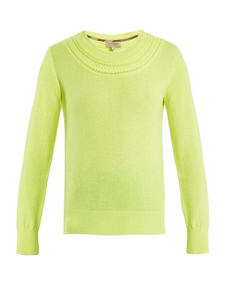 Burberry Cable-knit Detail Cashmere Sweater