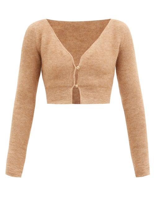 Matchesfashion.com Jacquemus - Alzou Cropped Cardigan - Womens - Camel