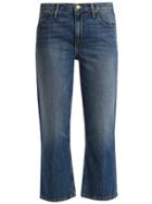 Matchesfashion.com The Great - The Relaxed Nerd Mid Rise Kick Flare Jeans - Womens - Mid Blue