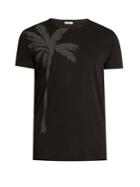 Tomas Maier Palm-print Cotton T-shirt