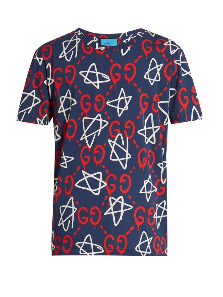Guccighost-print Crew-neck T-shirt