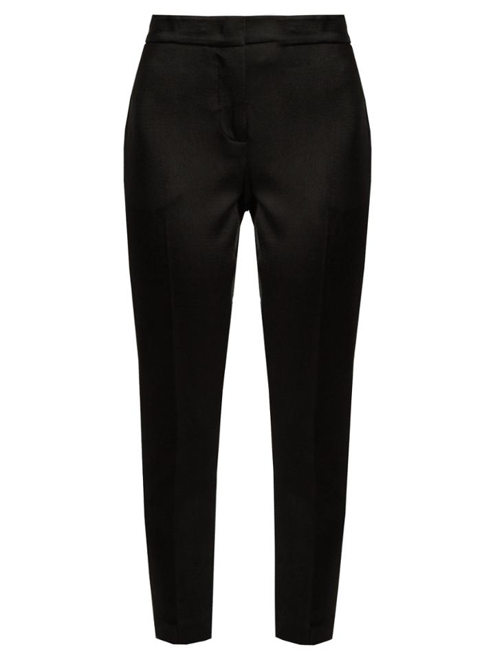 Msgm Hammered-satin Cropped Trousers