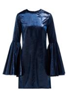 Matchesfashion.com Ellery - Dogma Flared Sleeve Mini Dress - Womens - Navy