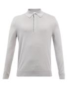 Paul Smith - Merino-wool Long-sleeved Polo Sweater - Mens - Grey